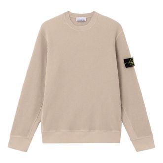 Stone Island Sweatshirts, male, Beige, Size: XL Crew Neck Sweatshirt