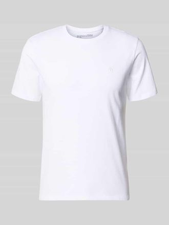Scotch & Soda T-Shirt mit Label-Stitching und Rundhalsausschnitt in Weiss, Gr&ouml;&szlig;e XXL