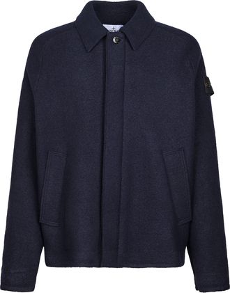 Stone Island Boxy Cropped Collar Cardigan