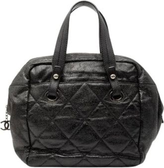 Chanel Pre-owned Handbags, female, Black, Size: ONE SIZE Pre-owned Plastic Handbag