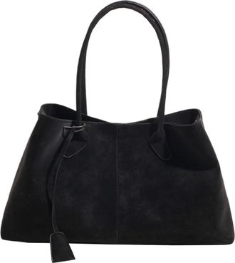 Generic Casual and versatile tote bag, solid color handbag Compatible For women(Black)