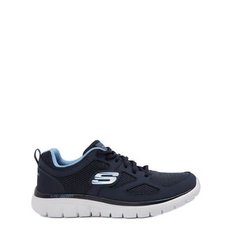 Skechers Flex Burns Agoura Mens Trainers Navy/Orange 8.5 UK