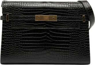 Saint Laurent Pre-owned Cross Body Bags, female, Black, Size: ONE SIZE Pre-owned Leather Shoulder Bag