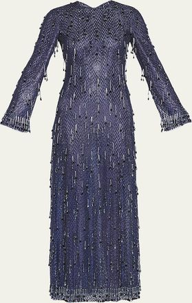 Giorgio Armani Embroidered Column Gown