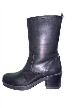 Eric Michael Womens Daniela Heeled Boots In Black Leather