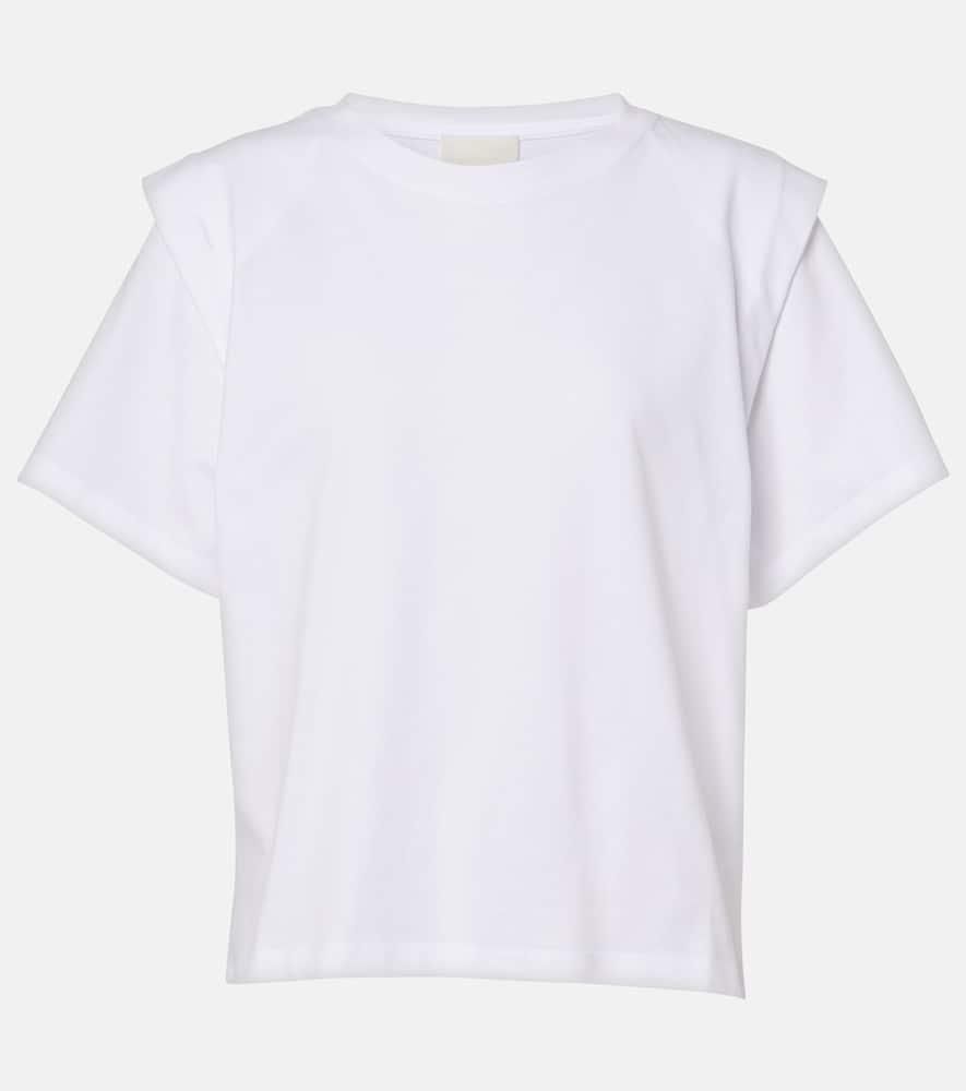 【関税・送料込み】ELISABETTA FRANCHI WHITE COTTON T-SHIRT Elisabetta Franchi Logo Modal T-Shirt in White | Lyst