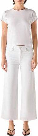 Amo Robbie Mid Rise Flare Ankle Jean In White