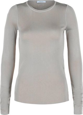 Ferragamo Womens Long Sleeve Top In Cement