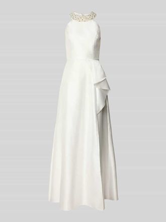 Adrianna Papell Brautkleid aus Satin mit Perlen in Offwhite, Gr&ouml;&szlig;e 36