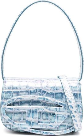 Diesel Foldover Top Tas - Dames - Schoudertassen - Blauw - ONE Size - Tassen