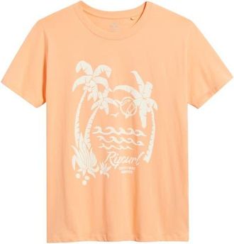 Rip Curl Moon Cotton Graphic T-Shirt in Papaya at Nordstrom, Size Xx-Small
