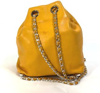 Chanel Yellow Leather Backpack (Pre-Owned)