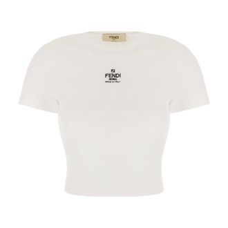 Fendi Mujer, Camisetas, Blanco, Talla: M
