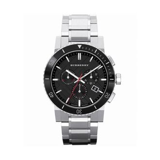 Burberry Accessoires, Heren, Grijs, ONE Size, Chronograaf Horloge