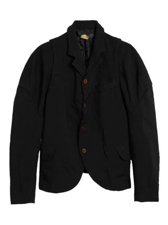 Comme Des Gar&ccedil;ons button-fastening blazer - Black