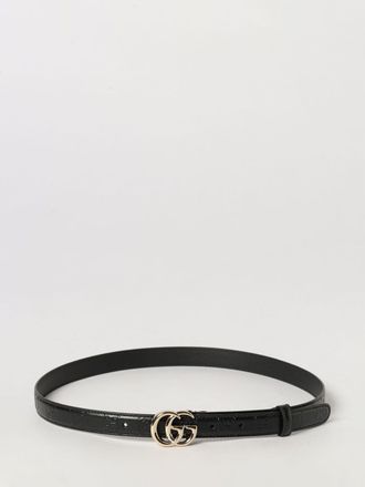 Gucci Cintura GG Marmont in pelle di vitello liscia con fibbia monogramma