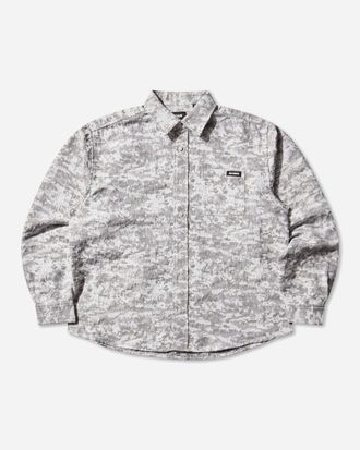 XLARGE Men s Digital Camo Jacquard Longsleeve Shirt White