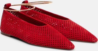 Jil Sander Perforated suede ballet flats