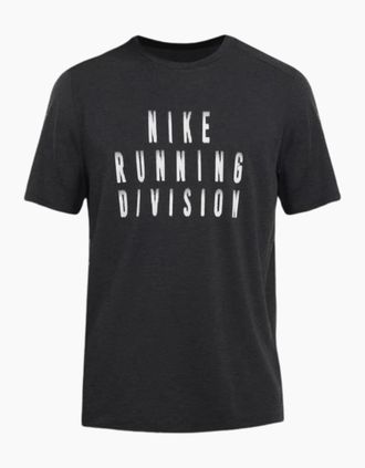 Nike Mens Nike Mens Dri-FIT 365 Running Division Black T-Shirt - Size: 38
