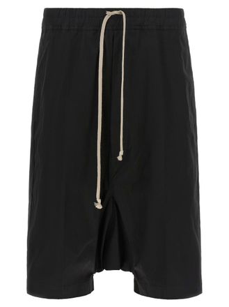 Rick Owens Black Solid Shorts