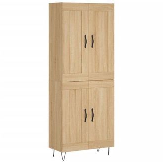 vidaXL Highboard Sonoma Oak 69.5x34x180 cm Engineered Wood vidaXL