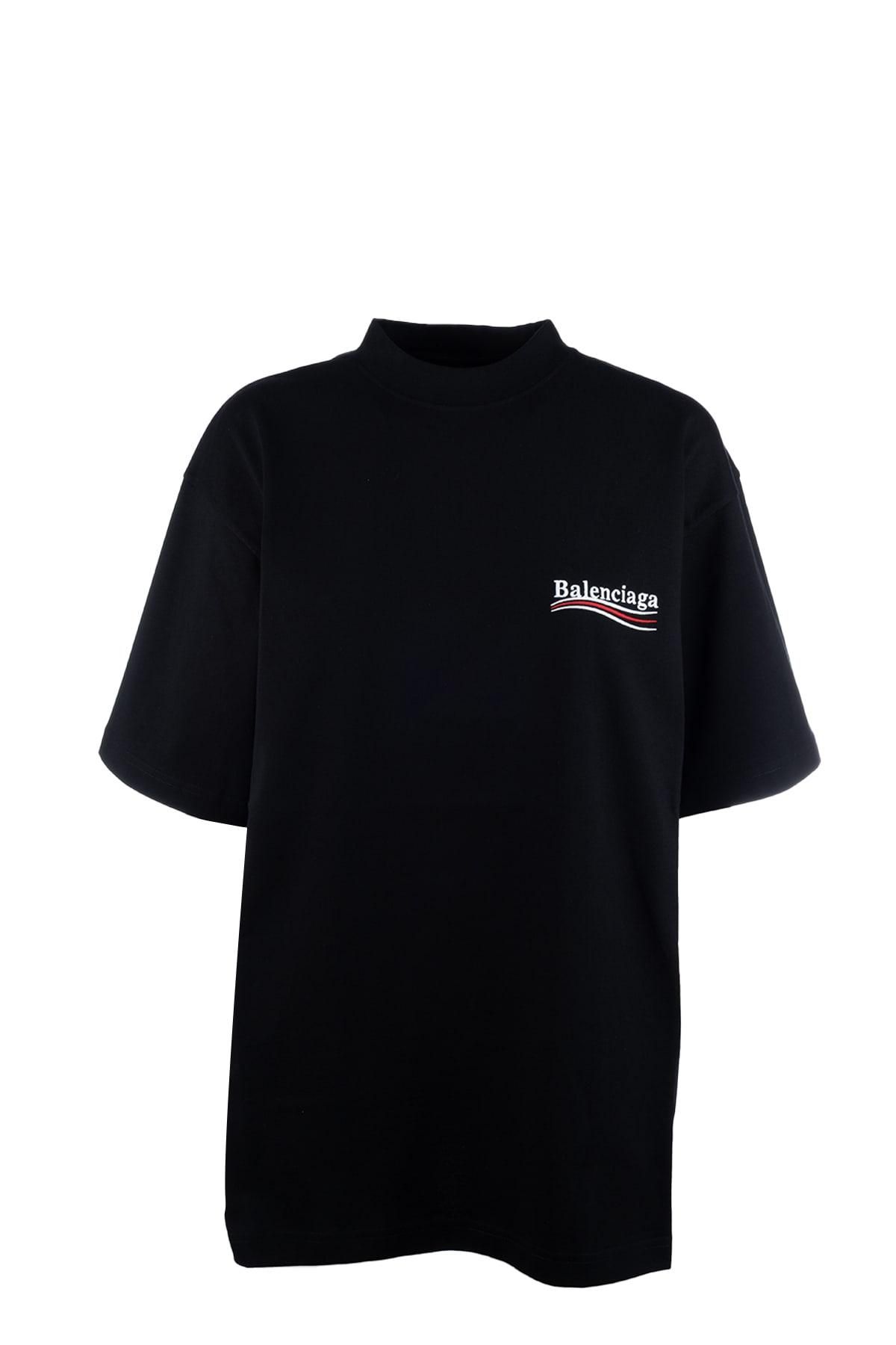 Tシャツ・カットソー BALENCIAGA Men T Shirts 829686TSVH2 White Balenciaga Unity Sports Icon T-shirt Oversize white/black
