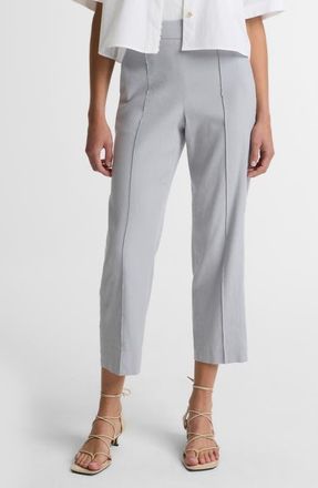 Vince Pintuck Linen Blend Tapered Trousers in Bay Mist at Nordstrom, Size Xx-Small
