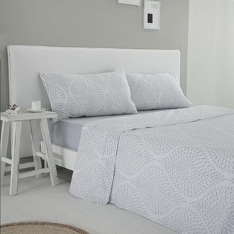 COTTON ARTEAN Juego de sábanas 50% algodón - 50% poliéster gris 280x270 cama 200