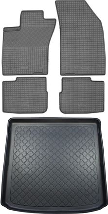 OEM Fiat Tipo Kombi (5 Puertas) Desde 02.2017 Set - Alfombrillas De Goma Para Coche + Alfombrilla Para Maletero