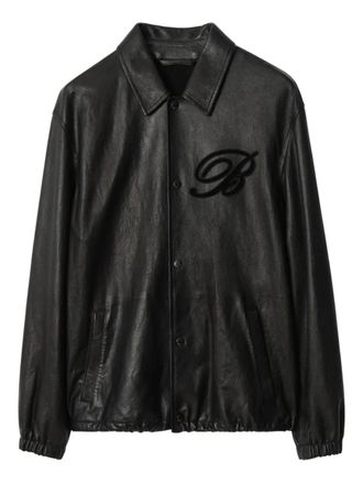 Burberry Giacca-camicia con logo - Nero