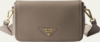 Prada Daino Flap Soft Leather Crossbody Bag