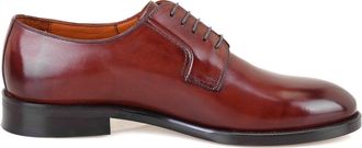 Desa Mens Leather Slip-Ons - Synthetic Sole, Flat Heel, Breathable | Brown - 41