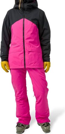 FlyLow Sarah Insulated Jacket In Black/dragonfruit