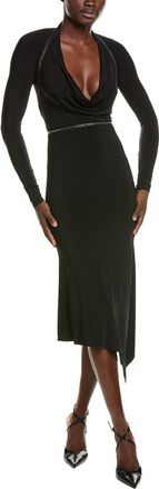 Tom Ford Cowl Neck Asymmetrical Midi Dress