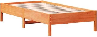vidaXL Estructura de cama sin colchón madera maciza marrón 90x190 cm Vidaxl