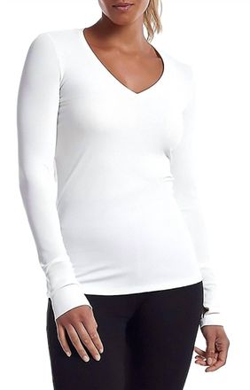 Capsule 121 Wilson V Neck Top In White