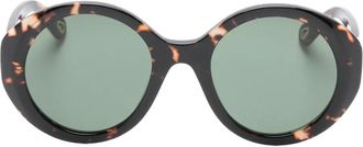 Chlo&eacute; Zonnebril met ovalen montuur - Bruin