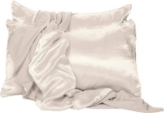 Pj Harlow Satin Pillow Cases In Violet