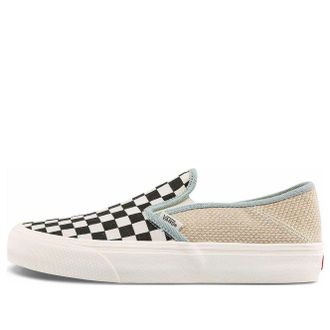 Vans Slip-On SF Stylish Casual Skate Shoes Unisex Black White Brown Grid Black White Brown VN0A5HYQAYR