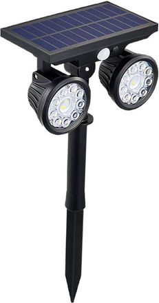 No Brand L&aacute;mpara Solar De Exterior De Doble Cabezal Con Sensor De Movimiento, 1 Unidad, Impermeable, Con Interruptor Autom&aacute;tico, Foco Led Blanco Para Jard&iacute;n Y 