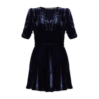 AllSaints Minivestido de terciopelo ENA - Dresses - Mujer - Azul - 2XS
