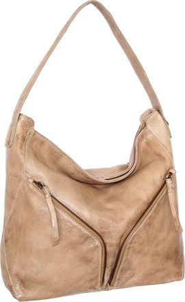 Nino Bossi Vintage Leather Multi-Pocket Hobo in Beige