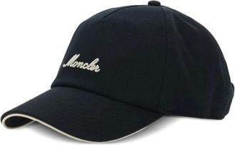 Moncler Hats & Caps, male, Black, ONE SIZE, Signature Logo Cap