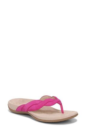 Vionic Bella Braid Flip Flop in Rose Violet at Nordstrom, Size 8.5