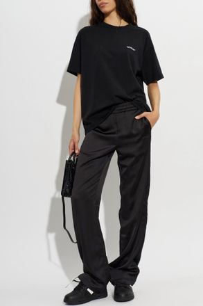 Off-white T-shirt With Logo, Womens, Black