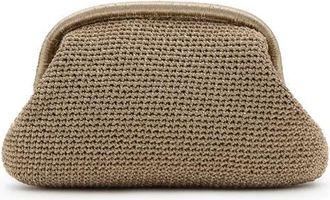 Mango Metallic Frame Clutch in Gold at Nordstrom