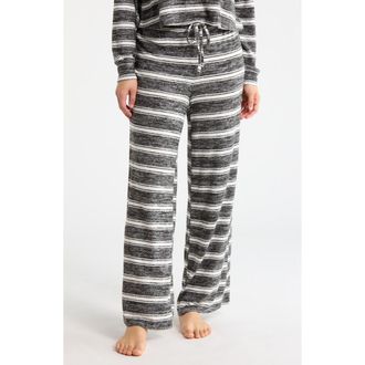 Abound Easy Cozy Wide Leg Pajama Pants in Grey Addy Stripe at Nordstrom Rack, Size X-Small