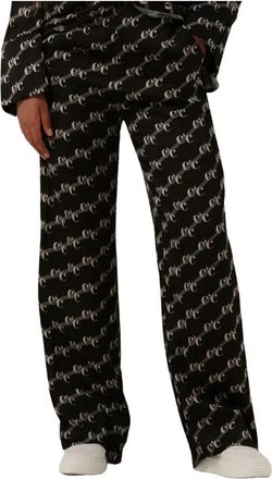 Co'Couture Logo Line Pant - Dames - Wijde Broeken - Zwart - M - Polyester - Broeken