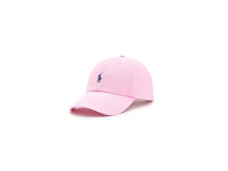 Polo Ralph Lauren Cotton Chino Baseball Mens Cap Traditional Hats Carmel Pink /Jewel Blue