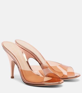 Gianvito Rossi Mules 95 de PVC con piel